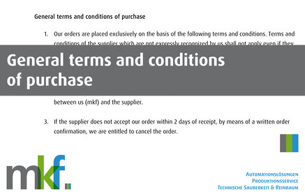General terms and conditions of purchase 